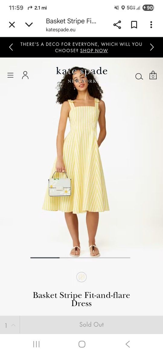 slim fit dress slacks Kate Spade Sunflower Dress, 6 – Second Serve Resale