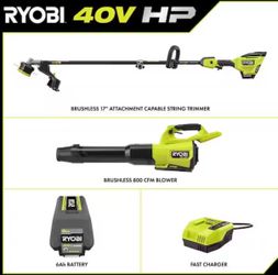 RYOBI 40V Trimmer & Blower Combo