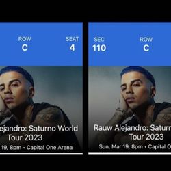 2 Rauw Alejandro Tickets!! 