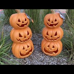 Two brand new topiary pumpkins 