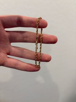 14K Gold Rope Bracelet