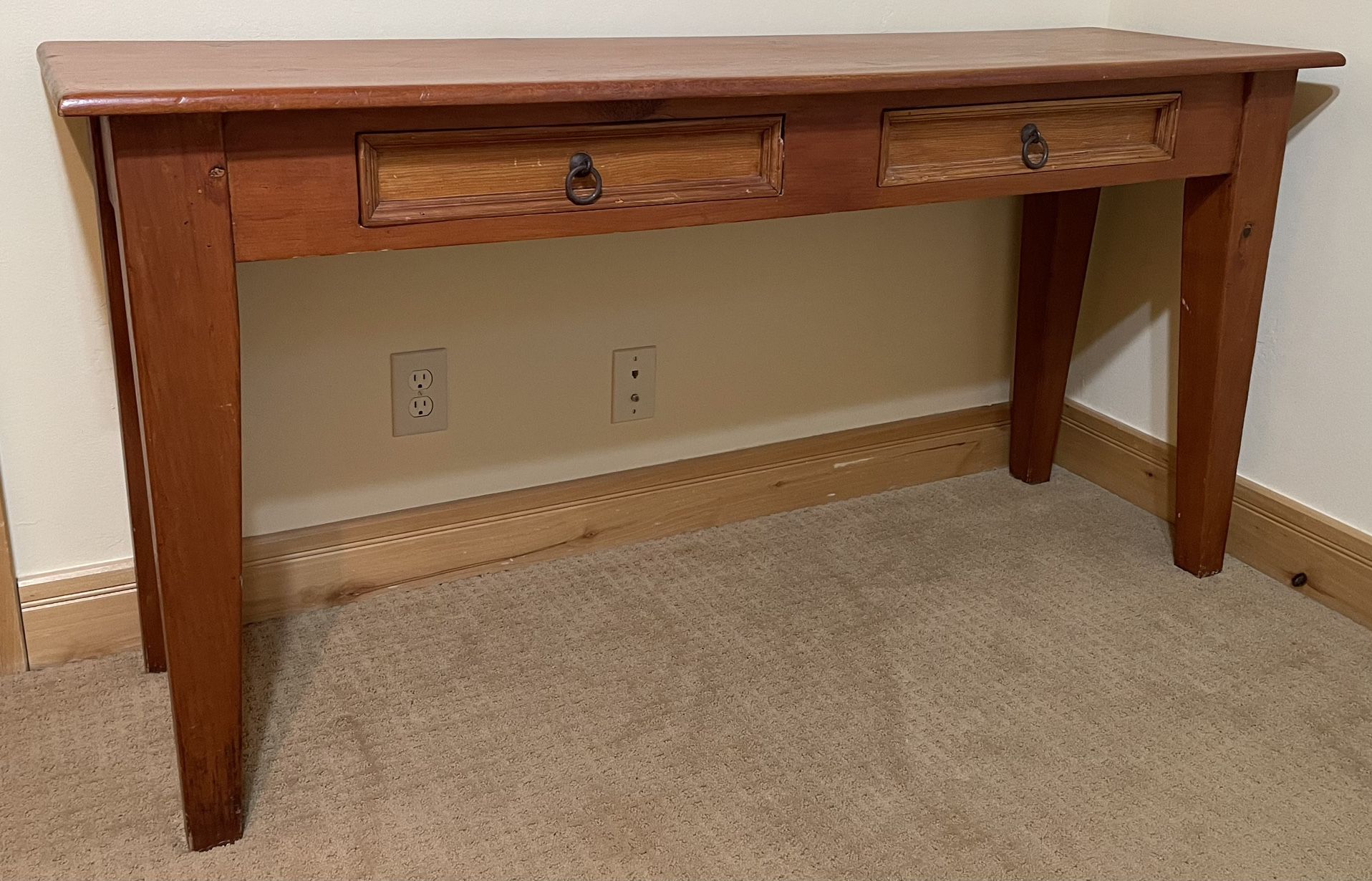 Wooden Console Table / Office Desk with Drawers