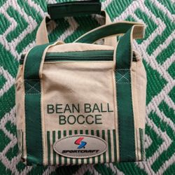 Vintage Sportcraft Bean Ball Bocce Set Carrying Bag & Instructions 