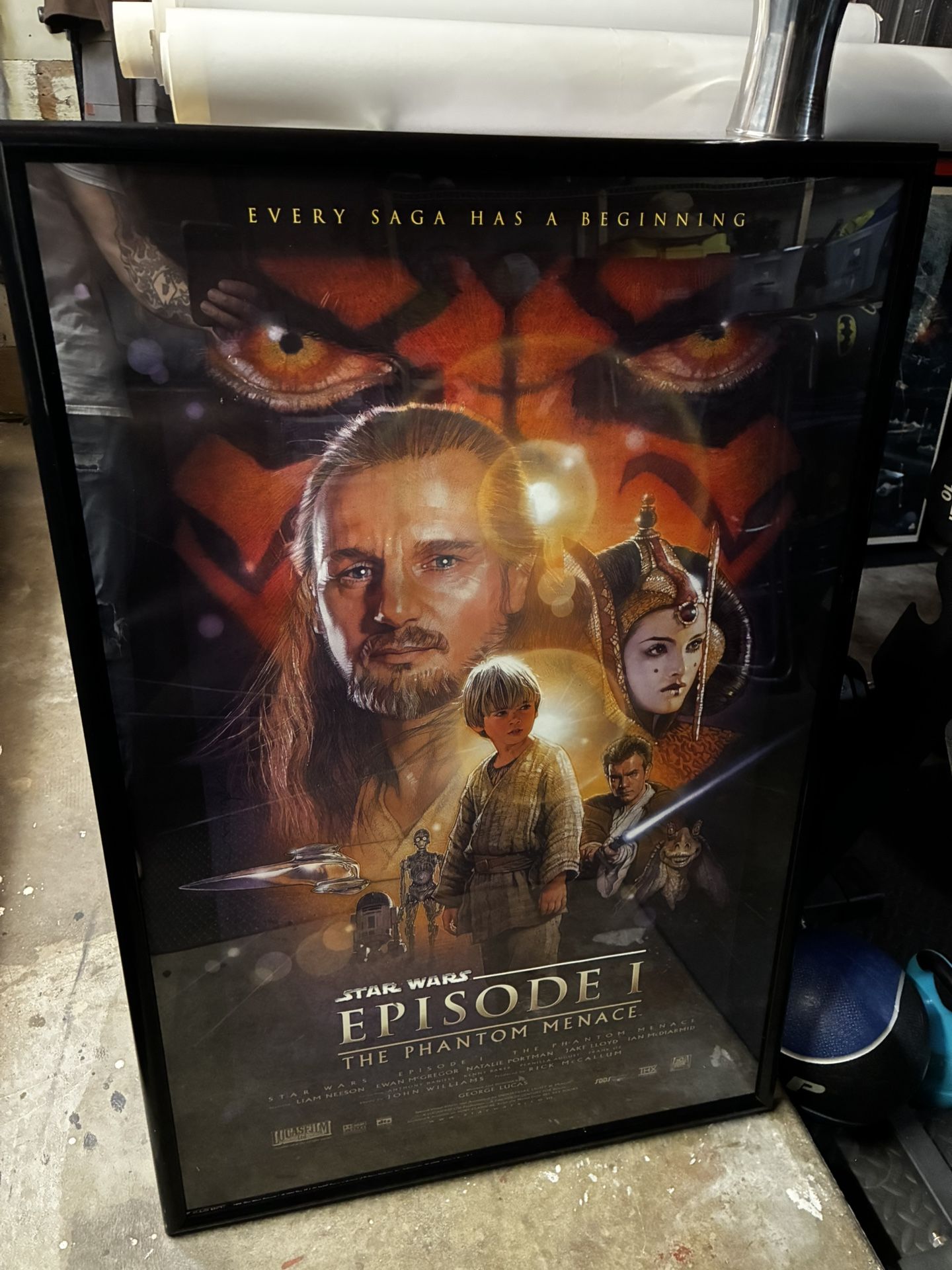STAR WARS EPISODE 1 THE PHANTOM MENACE 1999 Original Movie Poster Framed
