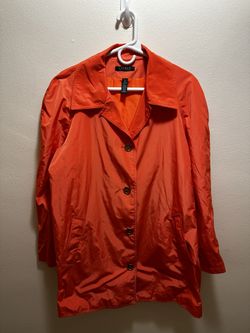 Lauren Ralph Lauren Women’s Jacket Windbreaker Orange Button Up XL