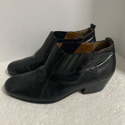 Giorgio Brutini Black Genuine Snake Skin Ankle Boots/shoes Size 9.5