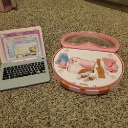 Laptop and Hairstyle toy
