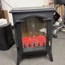 In Box Fireplace Heater With Realistic Flame Effects