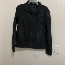 1975 jeans heavy warm black jacket size L like new