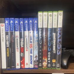 PS4/XBOX games/controllers/headset