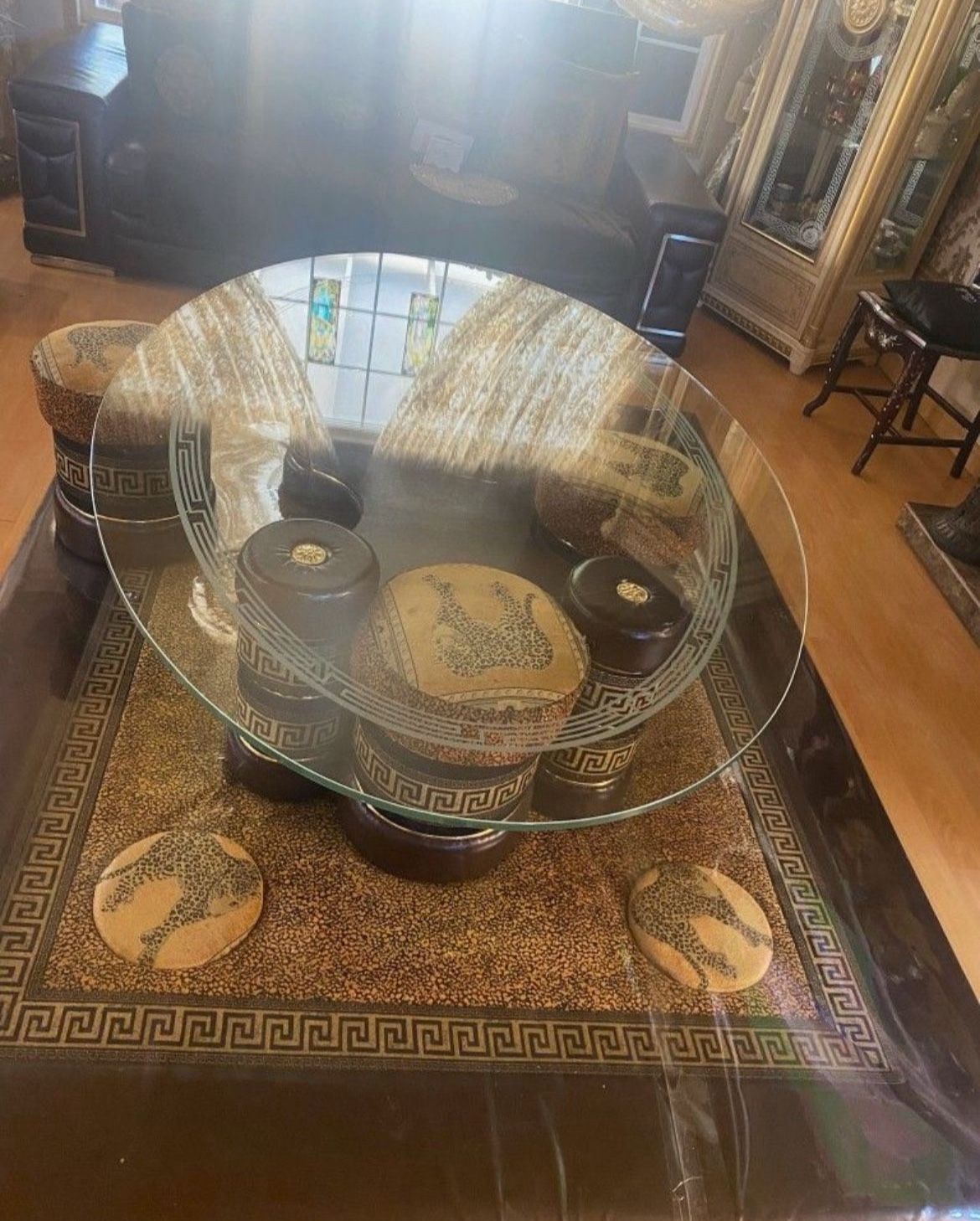 Coffee Table Set With Rug And Pillows