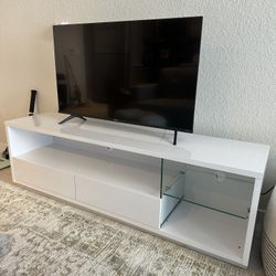 White TV stand 