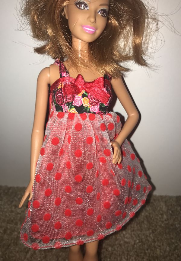 Peregrine Brown Floral Silk Ball Gown for 11.5 inches Doll