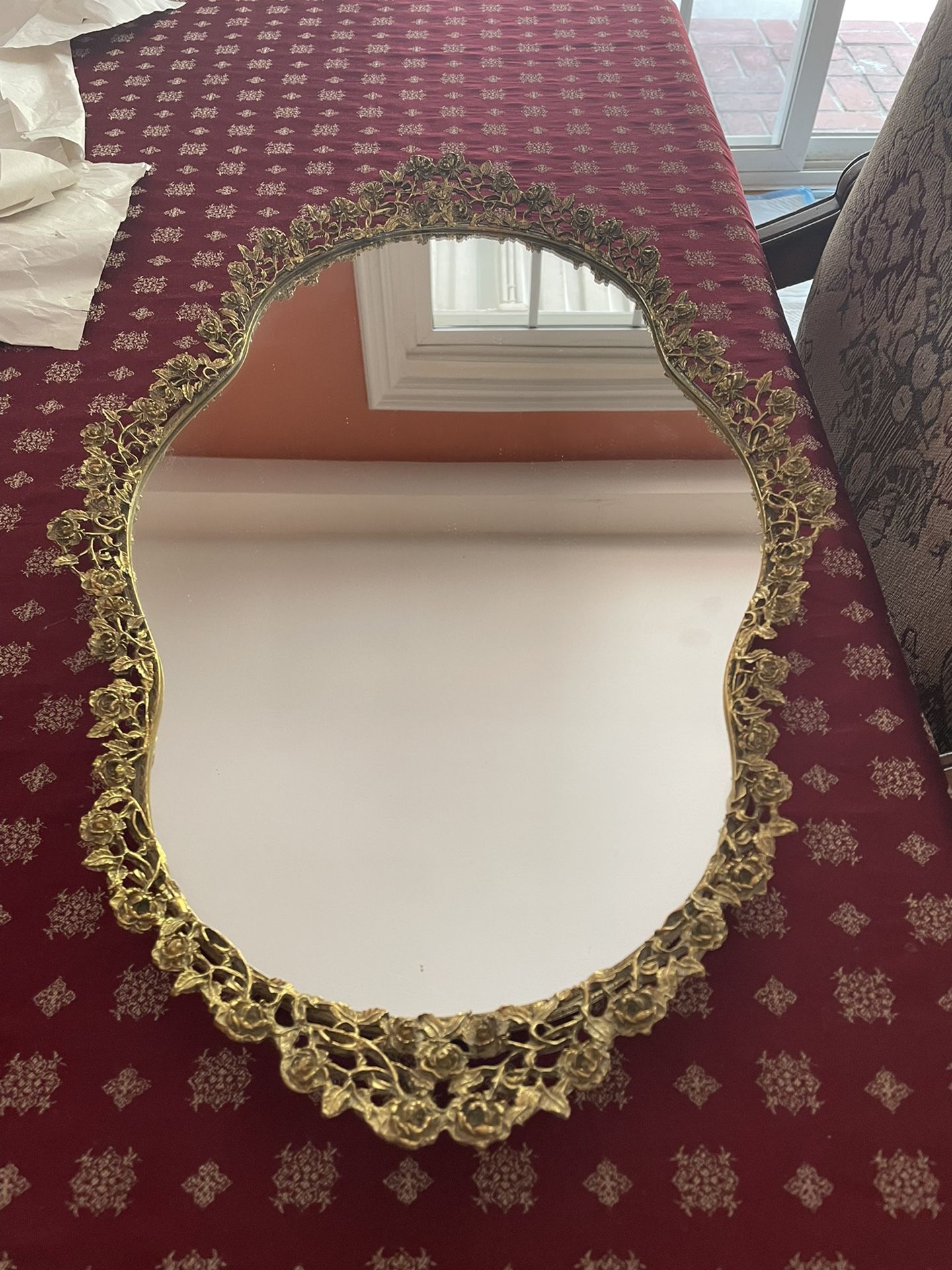 Antique Gold Mirror Tray