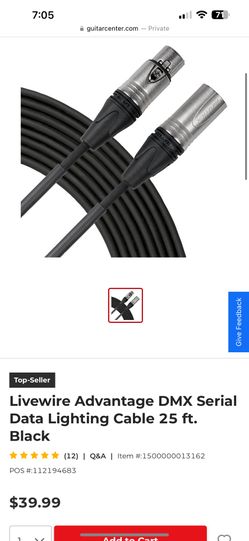 LIVEWIRE ADVANTAGE 25ft DMX CABLE