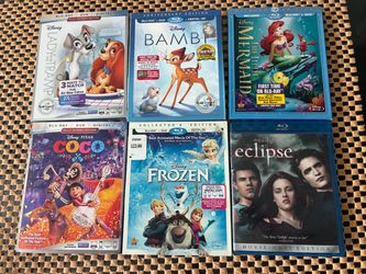 Disney Pixar & Twilight Blu-ray Movie Lot (6 Films) - 3 BRAND NEW & SEALED