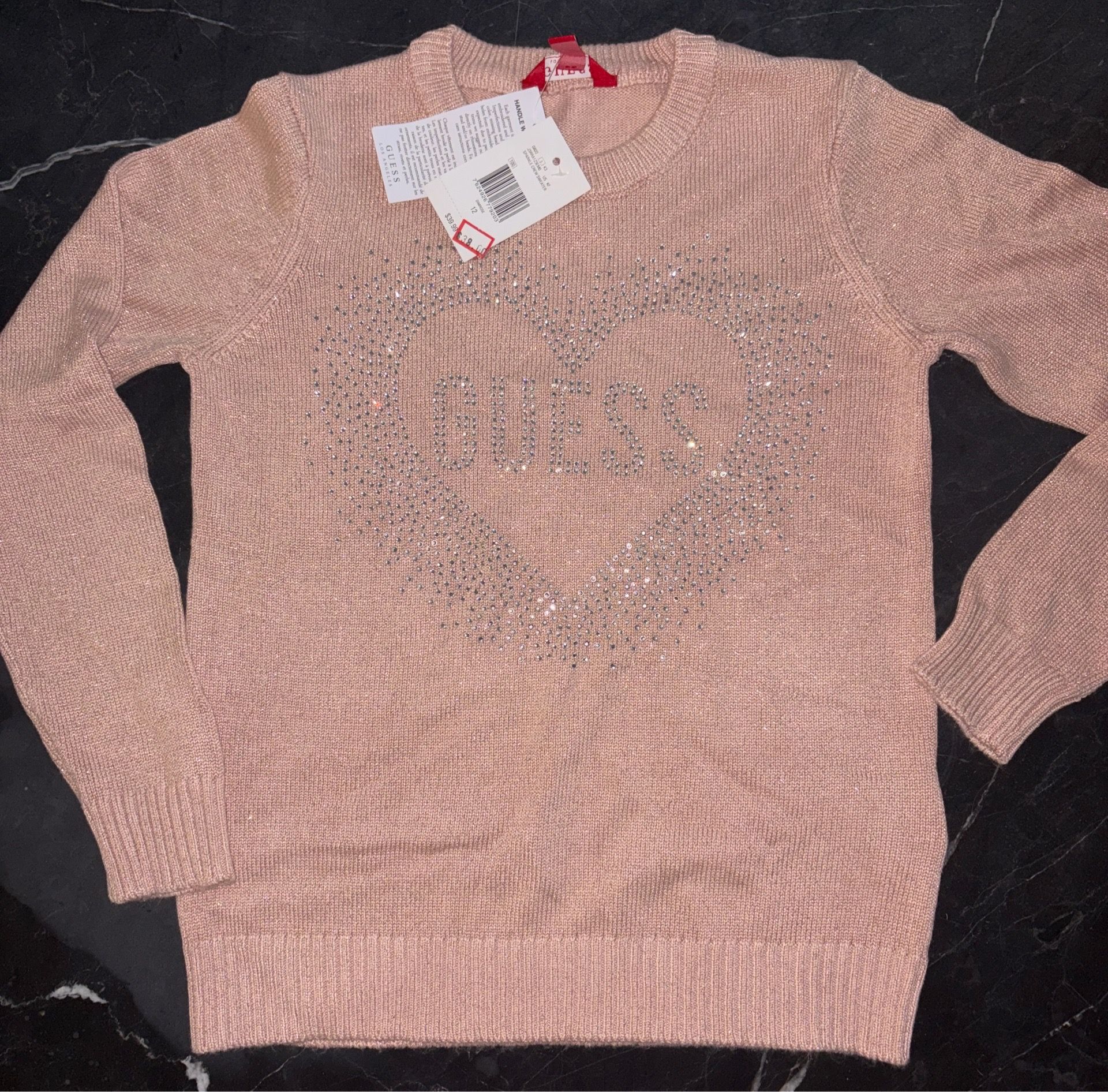 Guess pink sweater size 12 girls