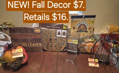 NEW! Fall Decor ONLY $7. Retail $16.