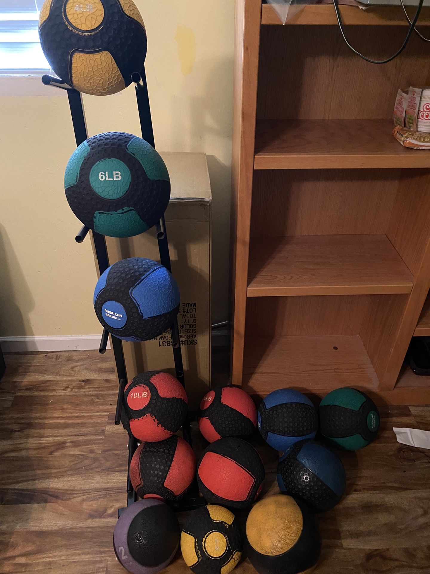 American barbell medicine ball Set With Stand