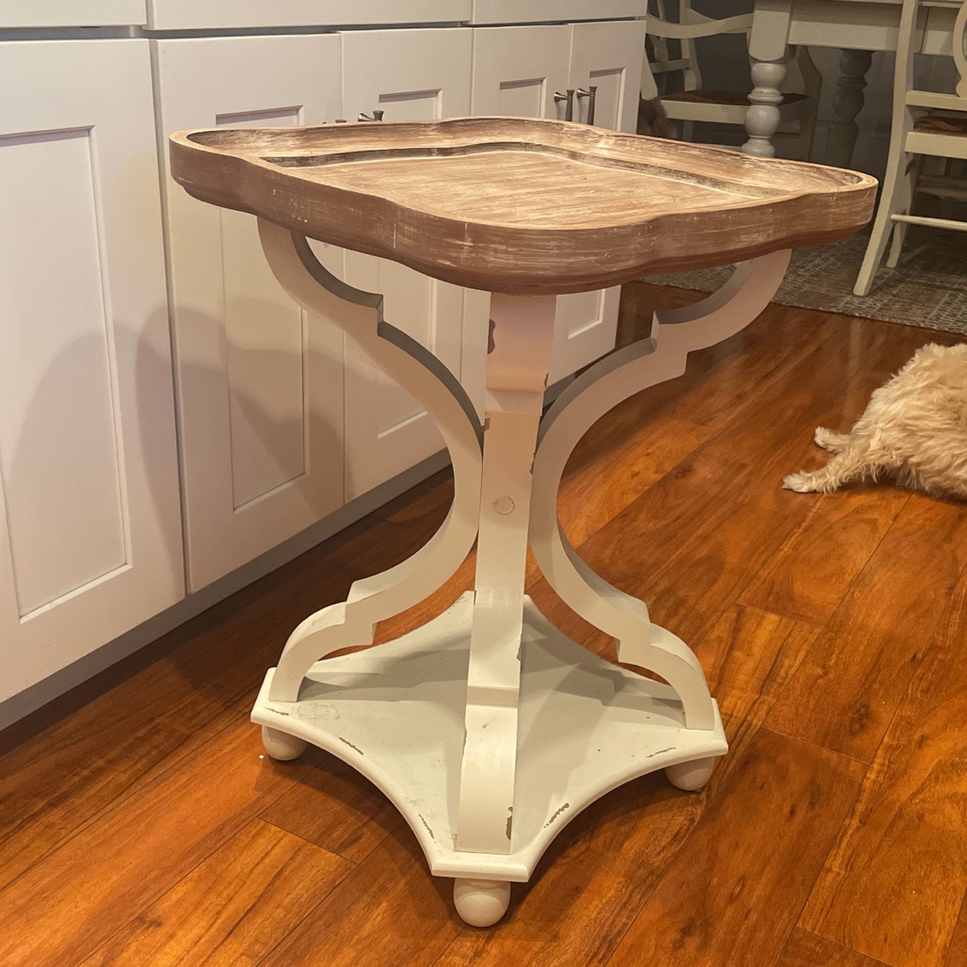 2 Beautiful Shabby Cheque End Tables