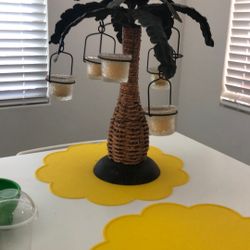 Palm Tree With Candle Holders. Missing 1