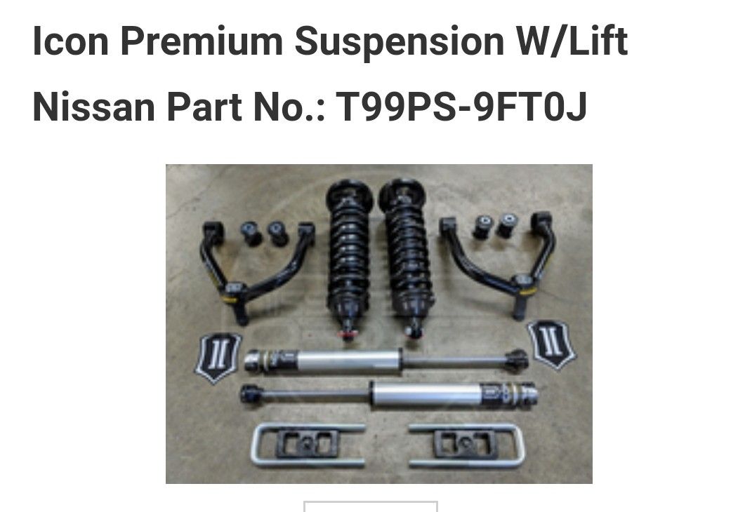 Nissan Titan Icon Premium Suspension Lift Kit