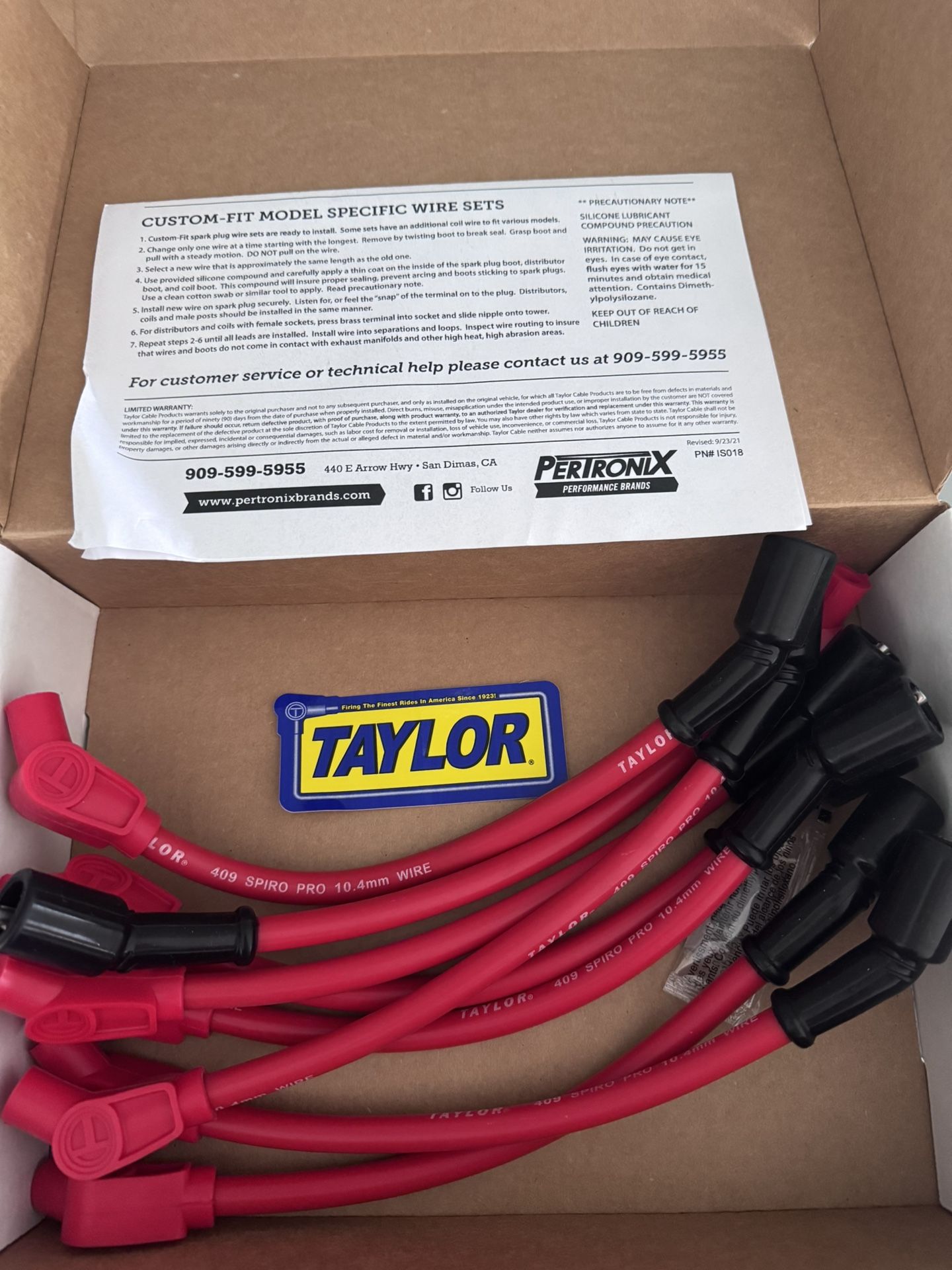 Taylor 409 Pro Sparkplug Wires New