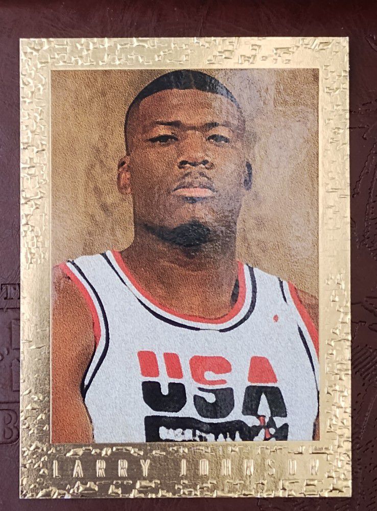 Larry Johnson USA Olympic Cards and Gold Card