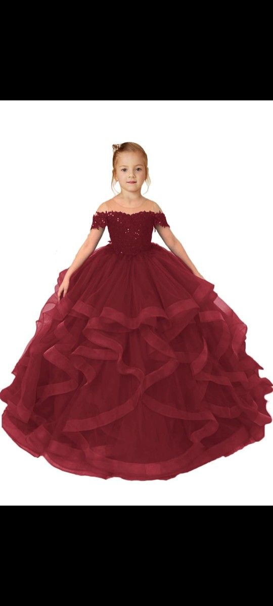 Burgundy Elegent Dress