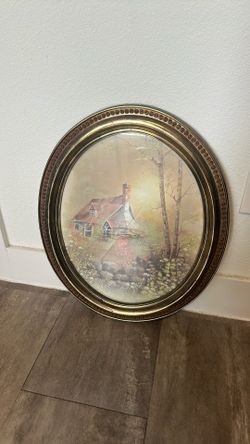 Two piece- old school decorative wall art.