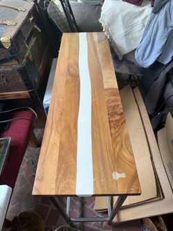Wood and Resin River Coffee Table