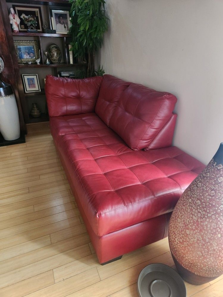 Faux Leather Sofa Chaise Lounge