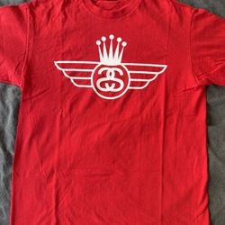 Vintage Stussy Red T-shirt Sz Large