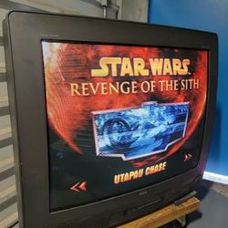 BIG RCA 35" Loud CRT Retro Gaming TV AV S-Video Audio Out Coaxial Ports