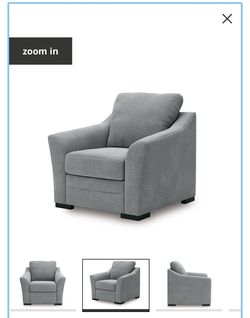 Armchair with ottoman