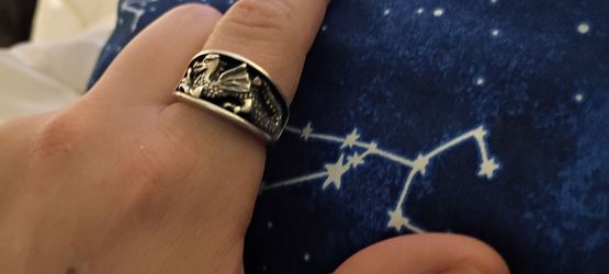 Sterling silver dragon ring