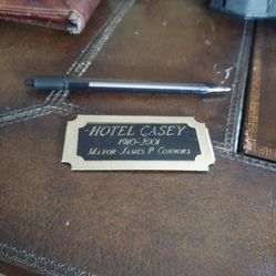 Casey Hotel Name Plate