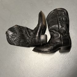 Black Snake Or Alligator Boots Very Good Looking Upper 