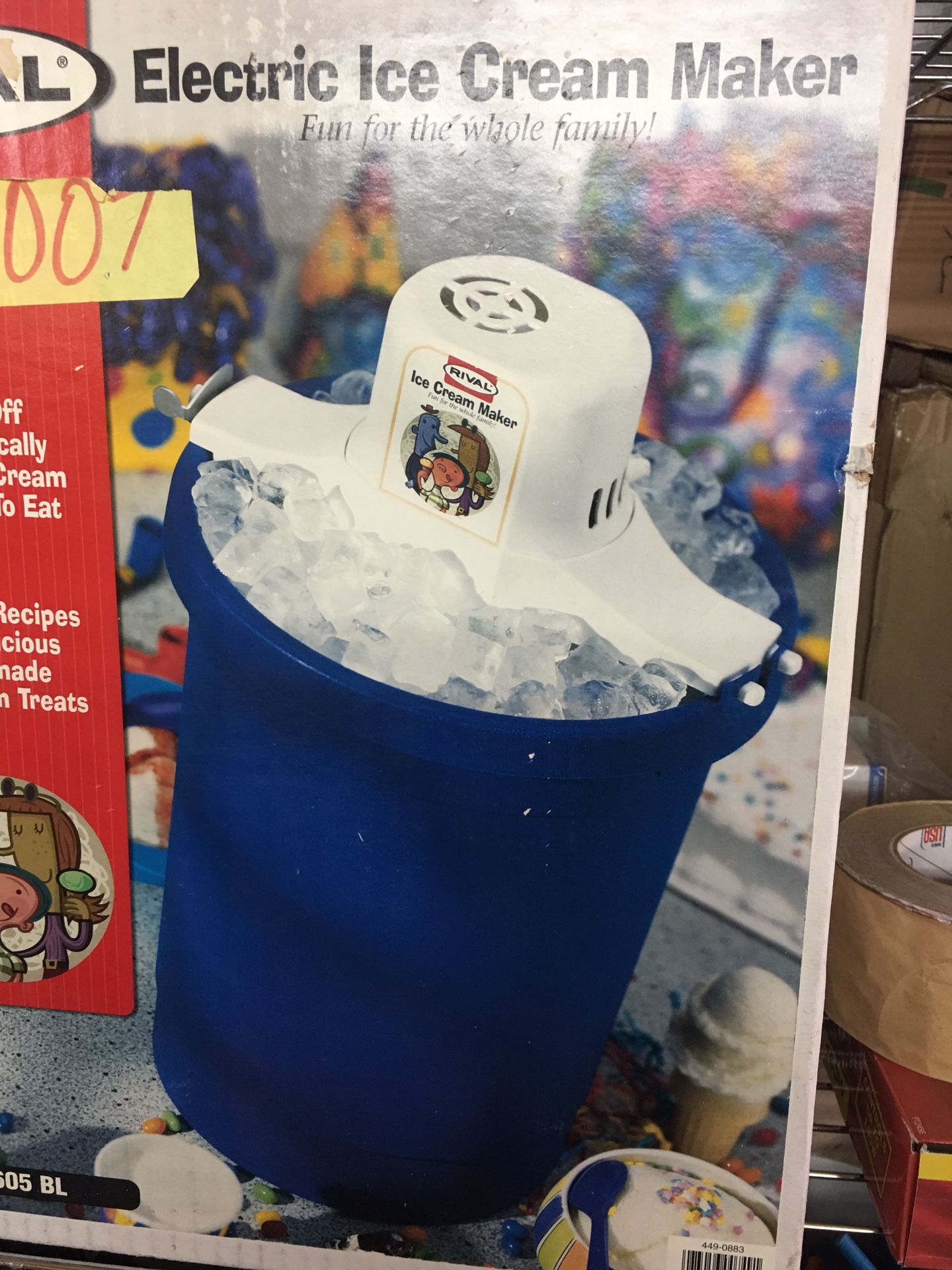 Large Ice Cream Maker Electric Churn/turn Rival