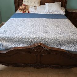 Ornate California King Bed Frame Solid Wood