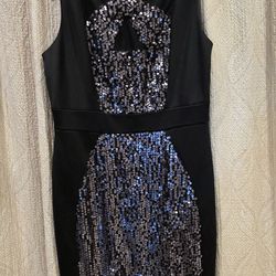 Sequin Black Dress - Size 14