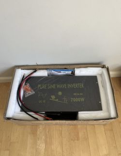 Brand New 7000W Pure Sine Wave Inverter 12V DC to 120 AC Power Converter