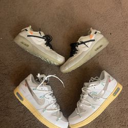 Nike Offwhite Lot 1 And Offwhite Airmax Both Size 8.5