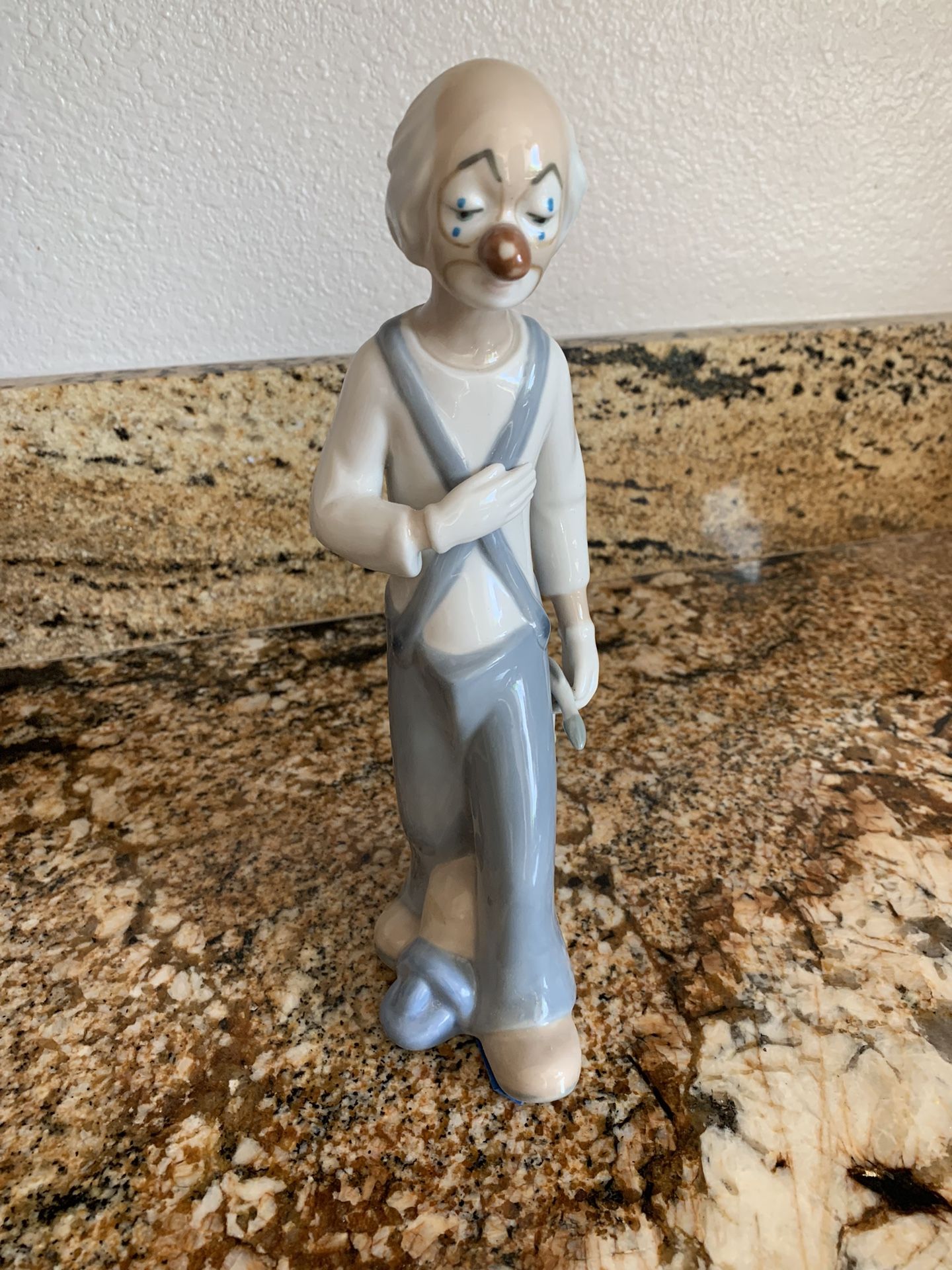Vintage Cascades Made in Spain Porcelain Clown Figurine Figure Cascade.