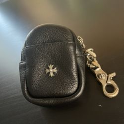 Chrome Hearts Leather AirPods Case With Belt Clip 
