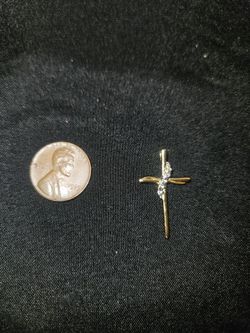 Danecraft Small (1 1/8 Inch) Gold Plated 925 Cross Pendant