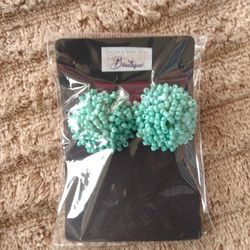 CIRCULAR BEADED STUD EARRINGS