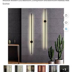 New set of 2 metal modern linear LED lights