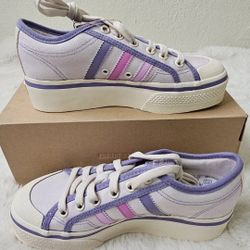 Adidas Nizza Platform Gy7051 Purple Women's 5.5 Sneakers New 