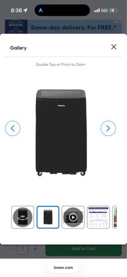 Hisense 10000 btu 115 volt air conditioner.